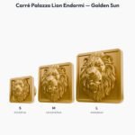 Poignée Carré Palazzo Lion Endormi Golden Sun — comparaison des tailles — Holdon Paris
