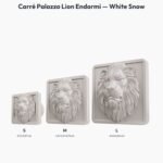 Poignée Carré Palazzo Lion Endormi White Snow — comparaison des tailles — Holdon Paris