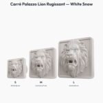 Poignée Carré Palazzo Lion Rugissant White Snow — comparaison des tailles — Holdon Paris