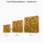 Poignée Carré Palazzo Rinceaux Golden Sun — comparaison des tailles — Holdon Paris