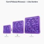 Poignée Carré Palazzo Rinceaux Lilas Sombre — comparaison des tailles — Holdon Paris