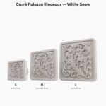 Poignée Carré Palazzo Rinceaux White Snow — comparaison des tailles — Holdon Paris