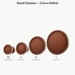 Poignée Rond Classica Essentiel Cuivre Satiné — comparaison des tailles — Holdon Paris