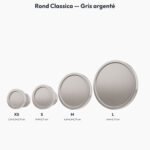 Poignée Rond Classica Essentiel Gris argenté — comparaison des tailles — Holdon Paris