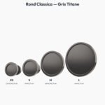Poignée Rond Classica Essentiel Gris Titane — comparaison des tailles — Holdon Paris