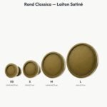 Poignée Rond Classica Essentiel Laiton Satiné — comparaison des tailles — Holdon Paris