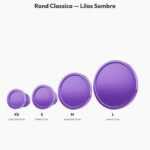 Poignée Rond Classica Essentiel Lilas Sombre — comparaison des tailles — Holdon Paris