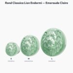 Poignée Rond Classica Lion Endormi Emeraude Claire — comparaison des tailles — Holdon Paris