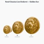 Poignée Rond Classica Lion Endormi Golden Sun — comparaison des tailles — Holdon Paris
