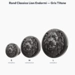 Poignée Rond Classica Lion Endormi Gris Titane — comparaison des tailles — Holdon Paris