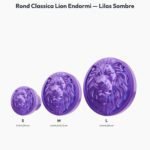 Poignée Rond Classica Lion Endormi Lilas Sombre — comparaison des tailles — Holdon Paris