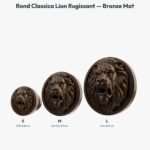 Poignée Rond Classica Lion Rugissant Bronze Mat — comparaison des tailles — Holdon Paris