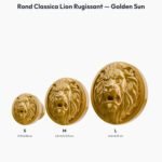 Poignée Rond Classica Lion Rugissant Golden Sun — comparaison des tailles — Holdon Paris