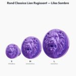 Poignée Rond Classica Lion Rugissant Lilas Sombre — comparaison des tailles — Holdon Paris