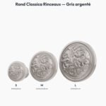 Poignée Rond Classica Rinceaux Gris argenté — comparaison des tailles — Holdon Paris
