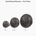 Poignée Rond Classica Rinceaux Gris Titane — comparaison des tailles — Holdon Paris
