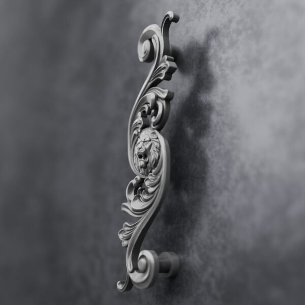 Arabesque Classica — Lion Rugissant — XL — Aluminium Satiné