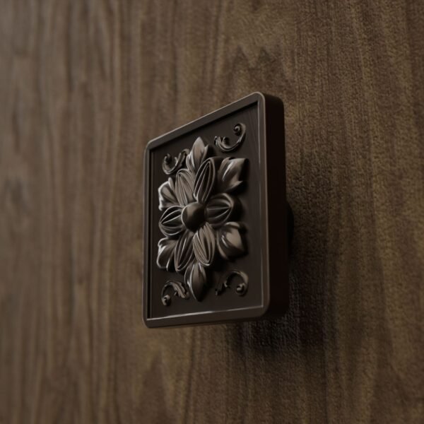 Palazzo Square, Rosette, L, Matte Bronze