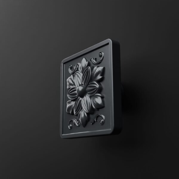 Palazzo Square, Rosette, L, Titanium Gray