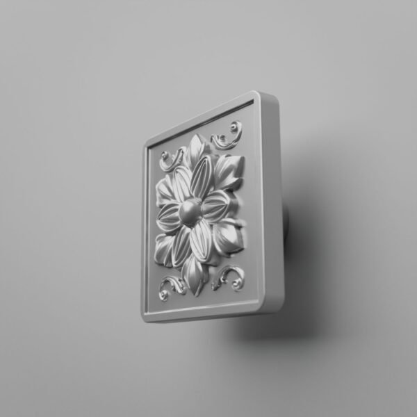 Carré Palazzo — Rosace — L — Gris argenté