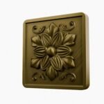 Carré Palazzo Rosace Laiton Satiné - Holdon Paris