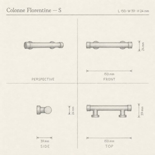 Colonne Florentine Essentiel sketch 3D - Holdon Paris