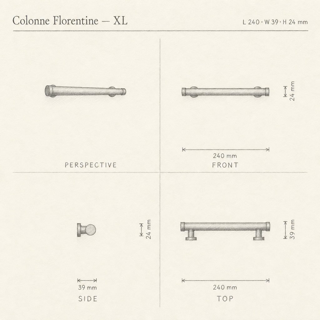 Florentine Column, Essential, 3D sketch - Holdon Paris