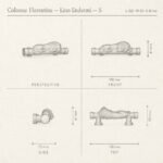 Colonne Florentine Lion Endormi sketch 3D - Holdon Paris
