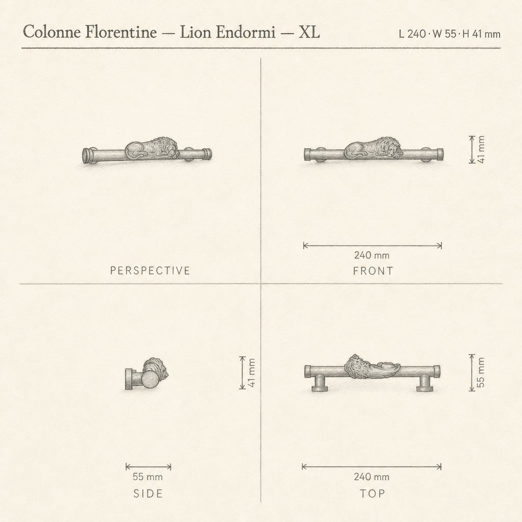 Columna Florentina, León Dormido, 3D sketch - Holdon Paris