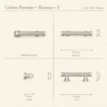 Colonne Florentine Rinceaux sketch 3D - Holdon Paris
