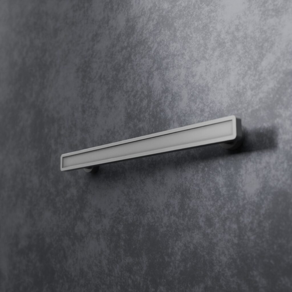 Poignée Demibarre Palazzo en Aluminium Satiné