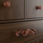 Poignée baroque en cuivre