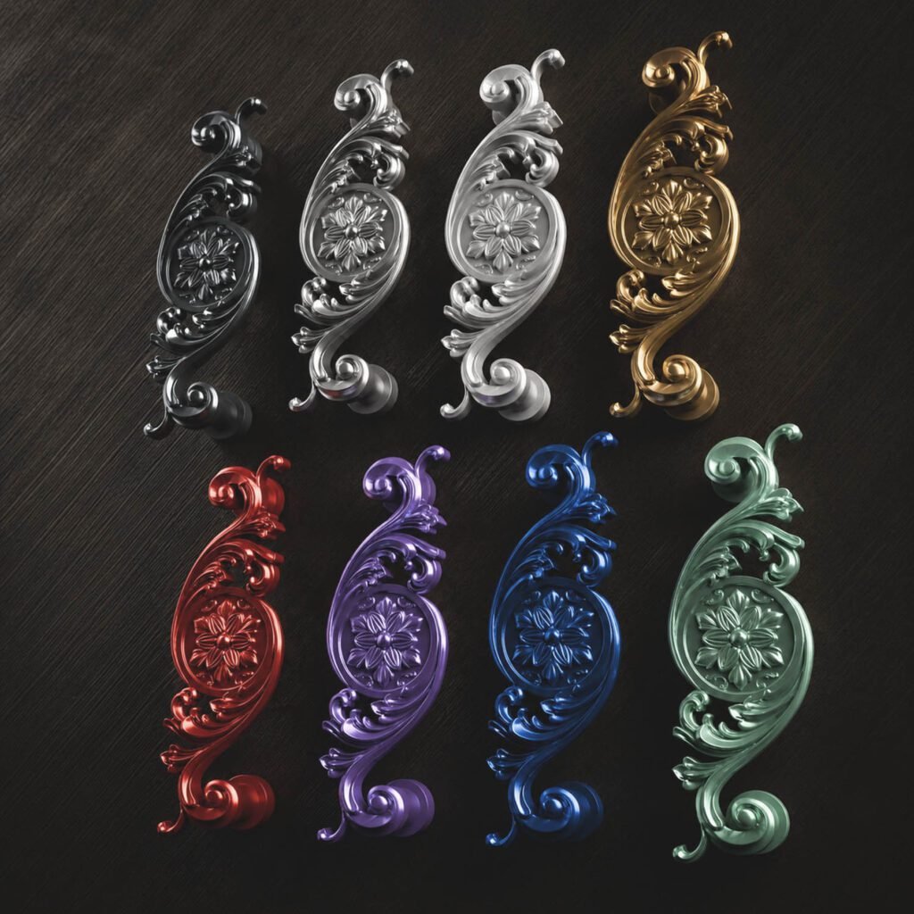 Poignées baroque en couleurs