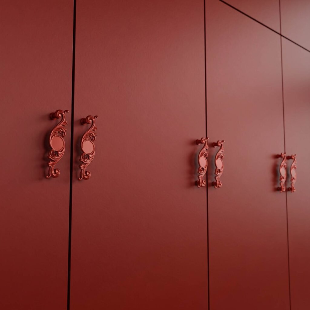 Poignées baroques rouge