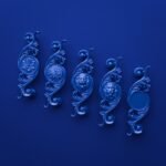 Classica Arabesque, Scrollwork, M, Electric Blue, pattern comparison