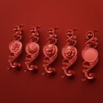 Classica Arabesque, Scrollwork, M, Candy Red, pattern comparison
