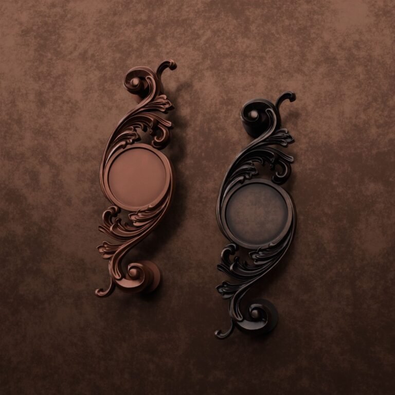 Comparaison des finitions — poignée de meuble Arabesque Classica Essentiel Cuivre M — Holdon Paris