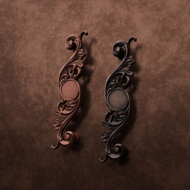 Comparaison des finitions — poignée de meuble Arabesque Classica Essentiel Cuivre XL — Holdon Paris