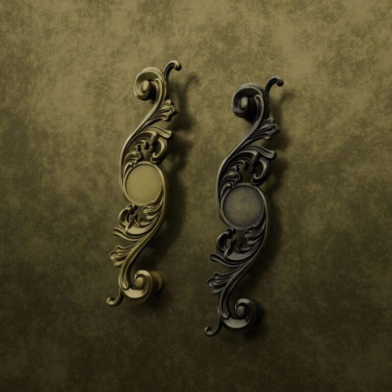 Comparaison des finitions — poignée de meuble Arabesque Classica Essentiel Laiton XL — Holdon Paris