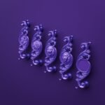 Classica Arabesque, Rosette, M, Dark Lilac, pattern comparison