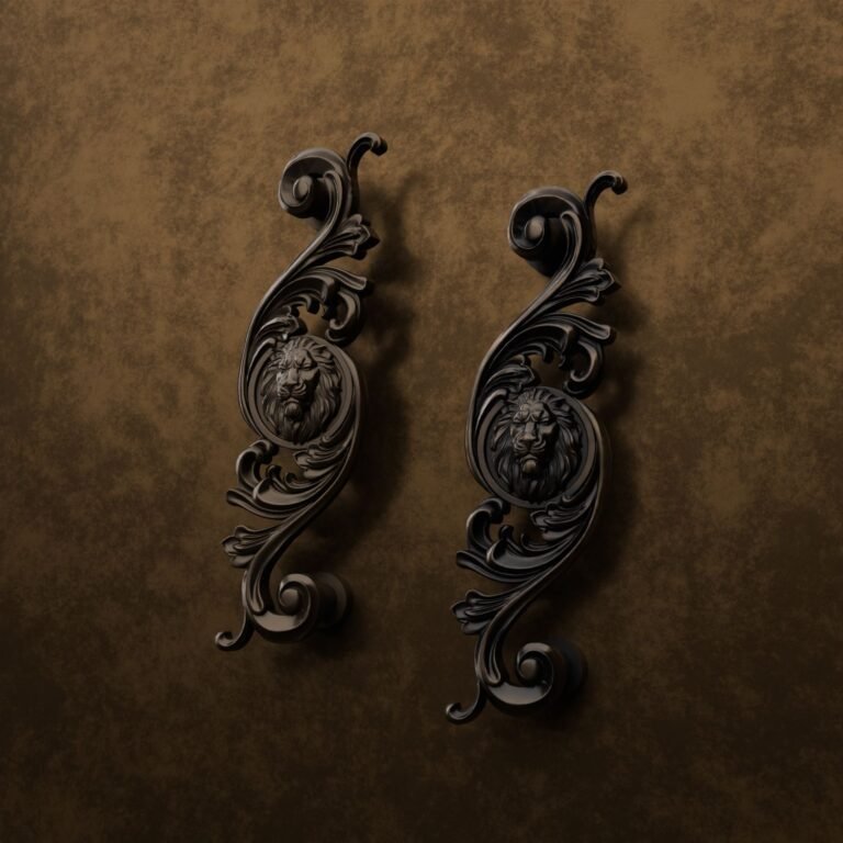 Comparaison des finitions — poignée de meuble Arabesque Classica Lion Endormi Bronze L — Holdon Paris