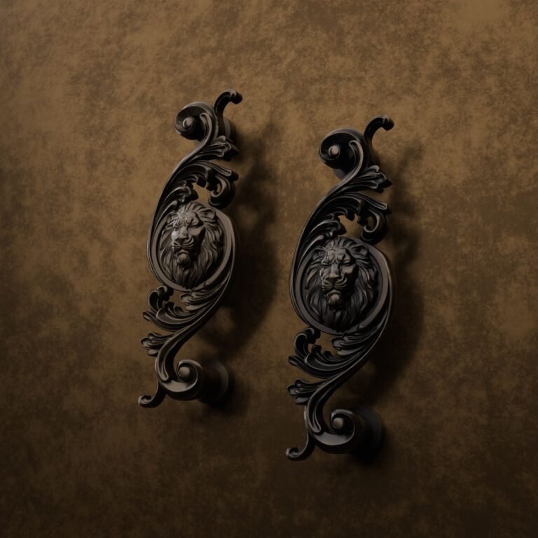 Comparaison des finitions — poignée de meuble Arabesque Classica Lion Endormi Bronze M — Holdon Paris