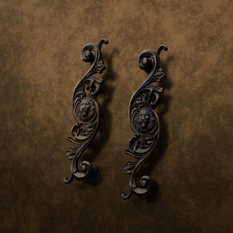 Comparaison des finitions — poignée de meuble Arabesque Classica Lion Endormi Bronze XL — Holdon Paris