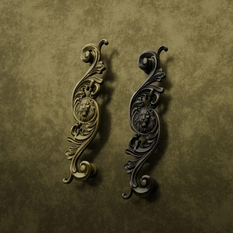 Comparaison des finitions — poignée de meuble Arabesque Classica Lion Endormi Laiton XL — Holdon Paris