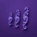 Classica Arabesque, Sleeping Lion, M, Dark Lilac, size comparison