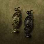 Classica Arabesque, Roaring Lion, M, Satin Brass, finish comparison