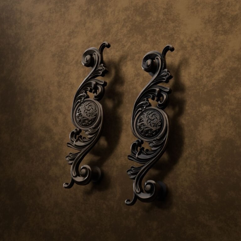Comparaison des finitions — poignée de meuble Arabesque Classica Rinceaux Bronze L — Holdon Paris