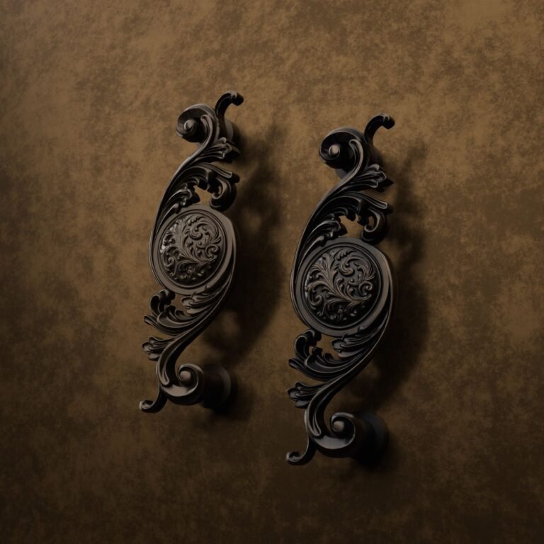Comparaison des finitions — poignée de meuble Arabesque Classica Rinceaux Bronze M — Holdon Paris