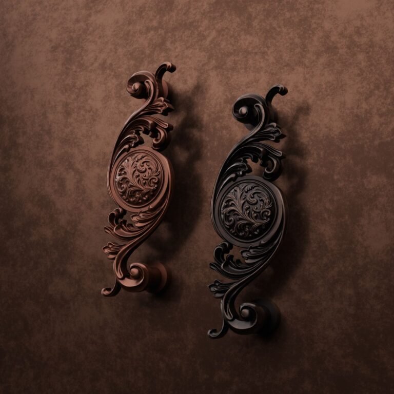 Classica Arabesque, Scrollwork, M, Satin Copper, finish comparison