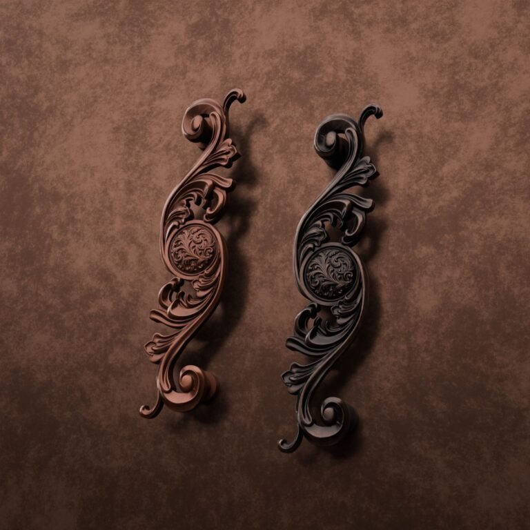 Comparaison des finitions — poignée de meuble Arabesque Classica Rinceaux Cuivre XL — Holdon Paris